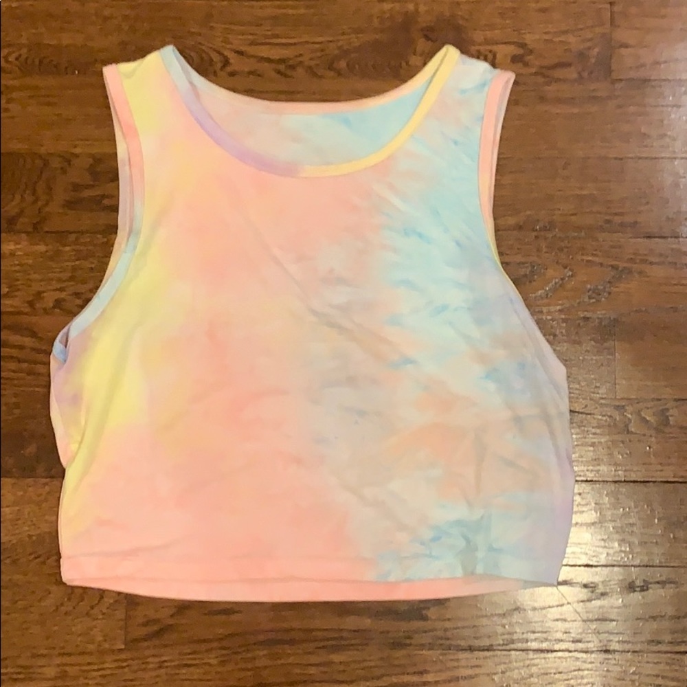 Tie dye crop tank top